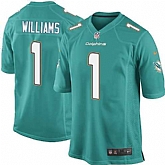 Nike Men & Women & Youth Dolphins #1 Williams Green Team Color Game Jersey,baseball caps,new era cap wholesale,wholesale hats